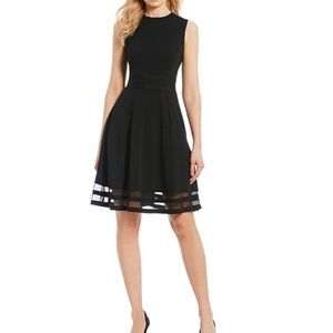 Calvin Klein Sleeveless Illusion Crepe Dress